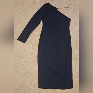 American Express A/X Paris Knee Length Navy Blue Formal Cocktail Dress